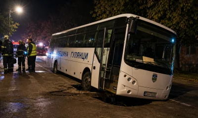Ученически автобус с деца пропадна в шахта в Плевен